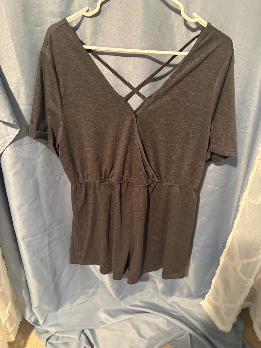 SHEIN Curve Heather Charcoal romper
